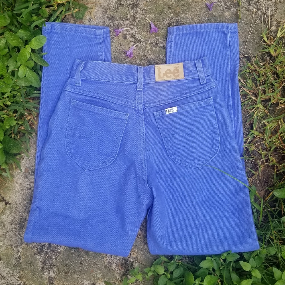 Lee Indigo Purple Blue Mom Jean's Sz 23"